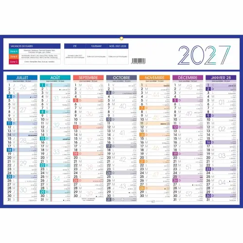 5 Calendriers de banque 14 mois - 54x38,5 cm photo du produit