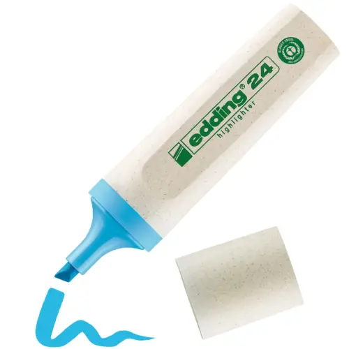 Surligneur - pointe large - E24 - bleu clair - Edding photo du produit