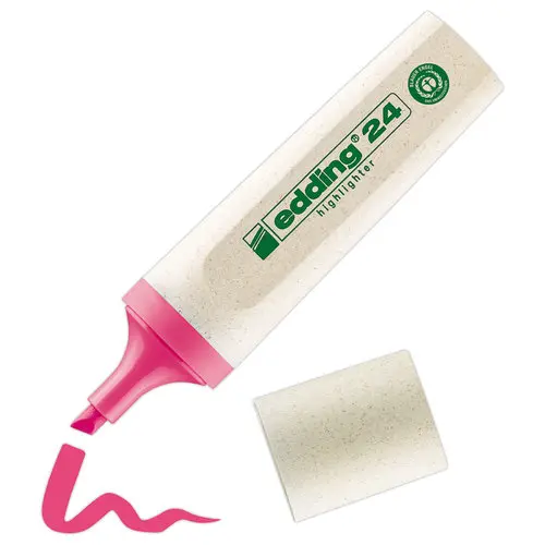 Surligneur pointe large - ECOLINE E24 - rose - Edding photo du produit