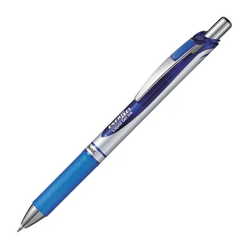 Roller pointe métal - Ecriture moyenne - Bleu - PENTEL photo du produit