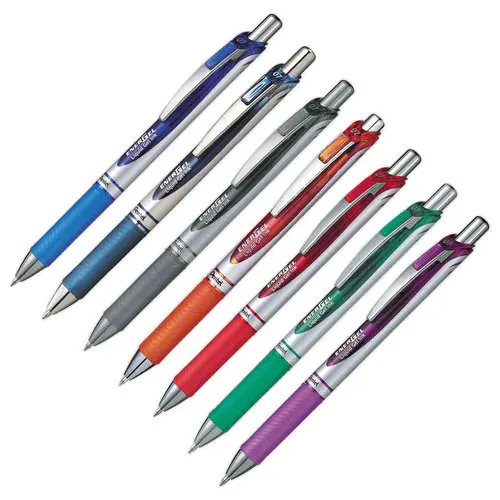 Roller pointe m&eacute;tal - Ecriture moyenne - Bleu - Pentel photo du produit