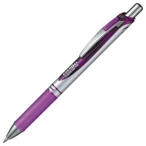 Roller pointe m&eacute;tal - Ecriture moyenne - Violet - PENTEL photo du produit