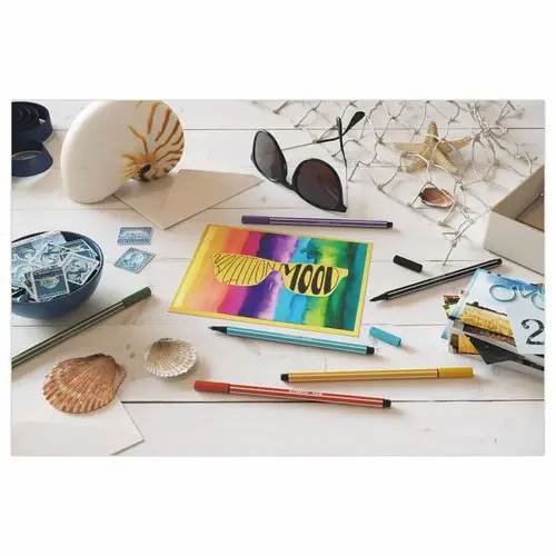 40 Feutres de coloriage Pen 68 - Pointe moyenne - Boîte métal - STABILO photo du produit