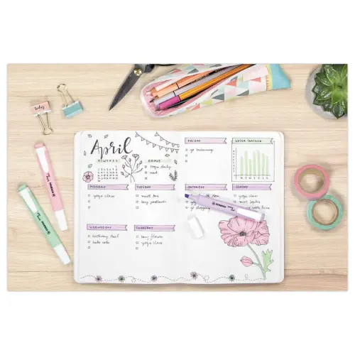 6 Surligneurs swing cool Pastel - Pointe biseautée - Coloris assortis - STABILO photo du produit