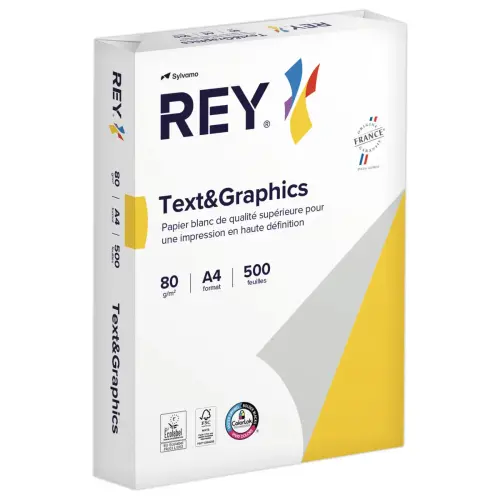 Ramette de 500 feuilles de papier blanc - A4 - 80G - TEXT AND GRAPHICS photo du produit