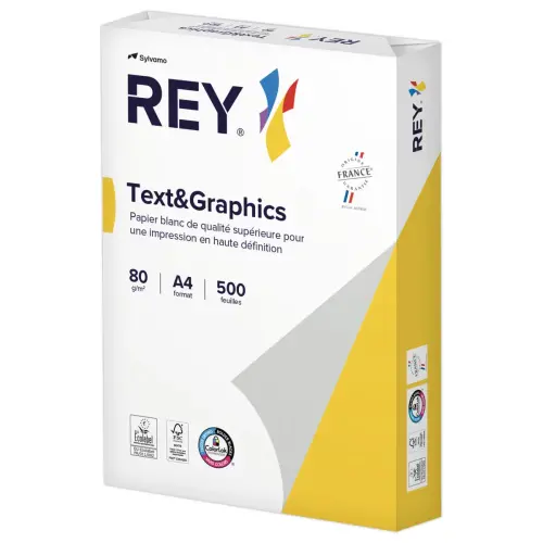 Ramette de 500 feuilles de papier blanc - A4 - 80G - TEXT AND GRAPHICS photo du produit