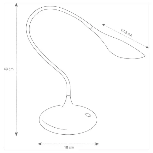 Lampe de bureau LED - 3W - Noir - ALBA photo du produit