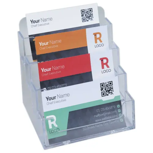 Porte-cartes de visite 4 compartiments photo du produit