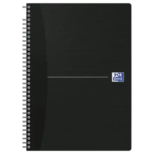 Cahier spirale A4 Essentials - 5x5 - 180 pages - Noir - Oxford photo du produit