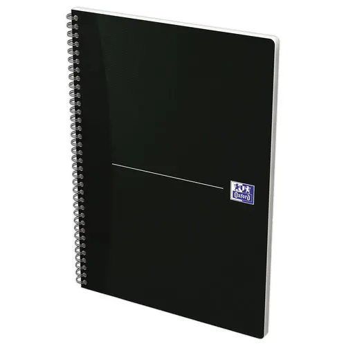 Cahier spirale A4 Essentials - 5x5 - 180 pages - Noir - Oxford photo du produit