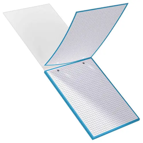 Bloc de 30 feuilles de fiches bristol bleues A5 5x5 photo du produit