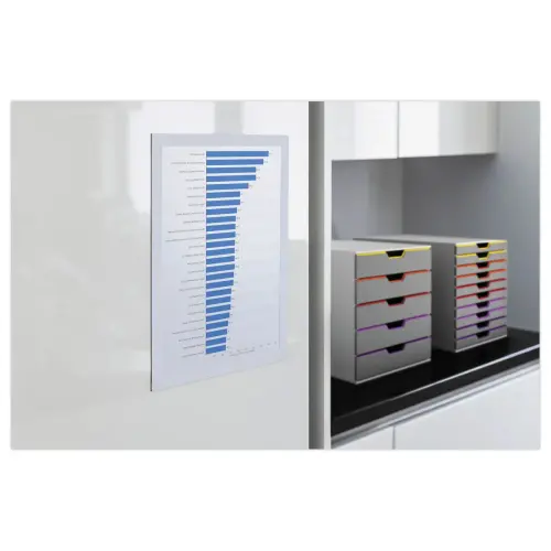 2 Cadres d'affichages adhésifs Duraframe - A4 - Blanc - DURABLE photo du produit