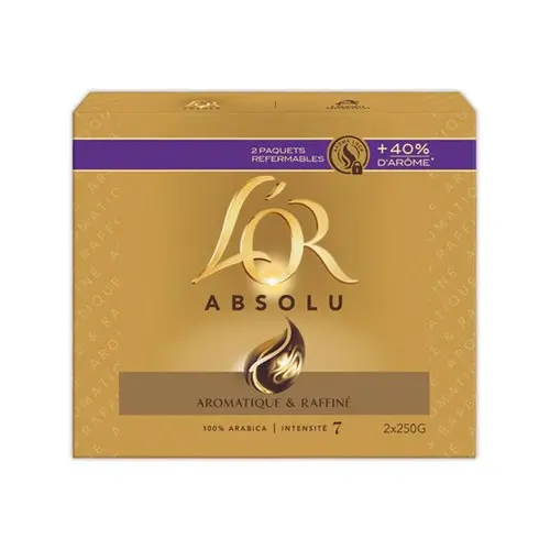 2 Paquets de café moulu L'Or Absolu - 2 x 250 g - L'OR photo du produit
