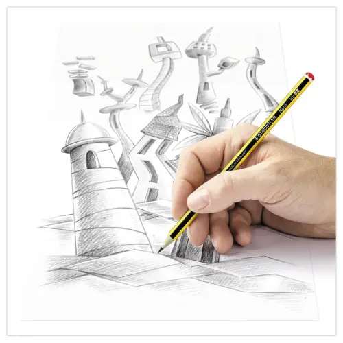 12 Crayons &agrave; papier - bois recycl&eacute; - HB - Staedtler photo du produit