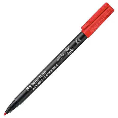 Feutre de r&eacute;troprojection permanent Lumocolor - 1 mm - Rouge - Staedtler photo du produit