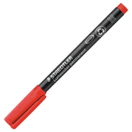 Feutre de r&eacute;troprojection permanent Lumocolor - 1 mm - Rouge - Staedtler photo du produit