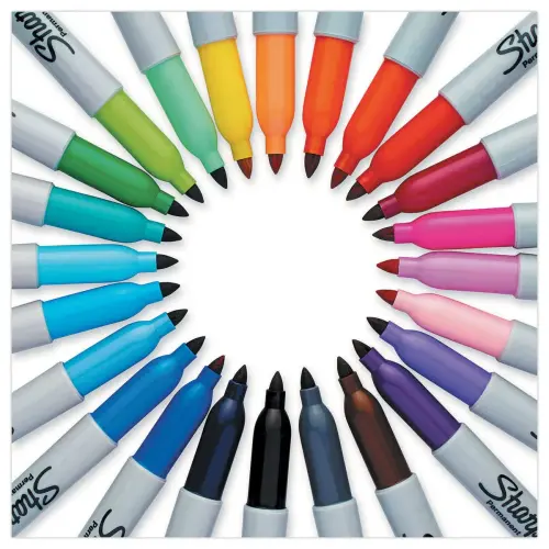 20 Marqueurs Permanents Sharpie FINE - pointe conique 0.9mm photo du produit