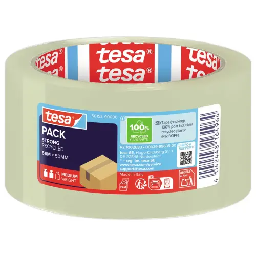 Rouleau d'adhésif transparent ECO STRONG - 66 m x 50 mm - TESA photo du produit
