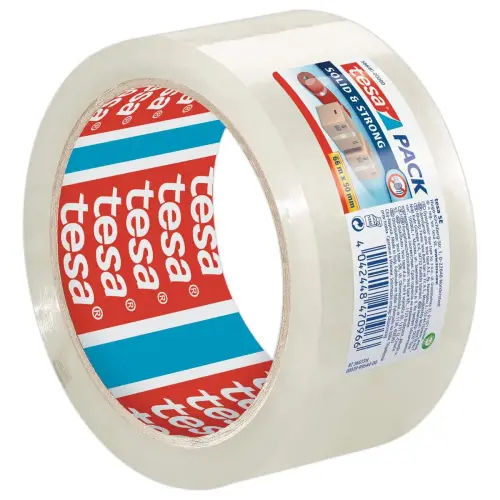 Rouleau d'adh&eacute;sif PP transparent SOLIDSTRONG - 66m x 50mm - TESA photo du produit