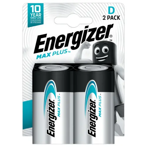 2 Piles alcalines LR20 (D) Max Plus - ENERGIZER photo du produit