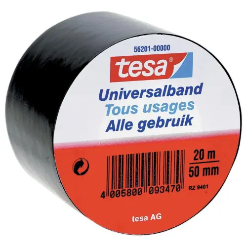 Rouleau d&rsquo;adh&eacute;sif pour r&eacute;paration de c&acirc;bles &ndash; 20 m x 50 mm &ndash; Noir - Tesa photo du produit