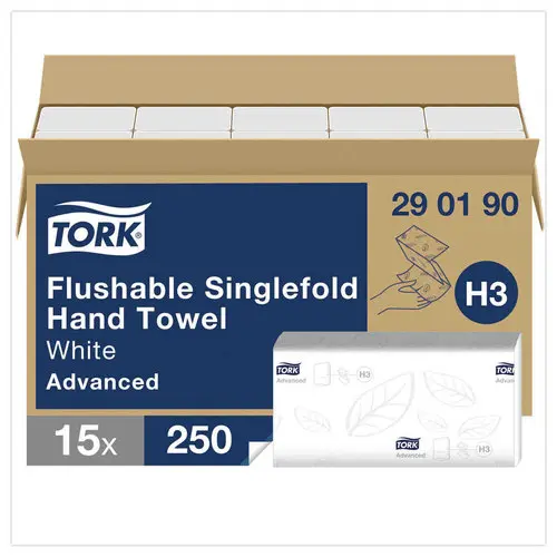 15 Essuie-mains pliés en V H3 - TORK photo du produit