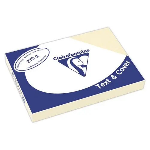 100 Couvertures grain cuir Text&Cover - A4 - 270g  - Beige  - Clairefontaine photo du produit