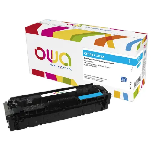 Toner éq. HP CF541X - Haute capacité - Cyan - OWA photo du produit