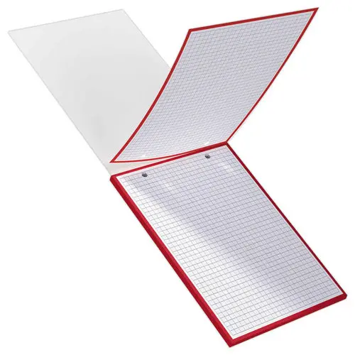 Bloc 30 feuilles de fiches bristol rouge A5 5x5 photo du produit