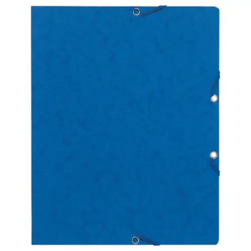 10 Chemises &agrave; &eacute;lastiques sans rabats - carte 360g - Bleu - Exacompta photo du produit