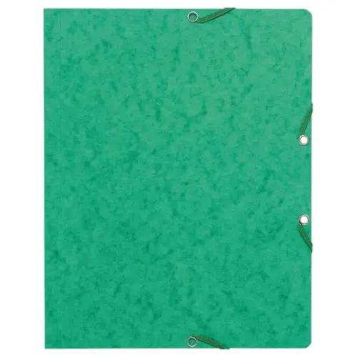 10 Chemises à élastiques sans rabats - carte 360g - Vert - Exacompta photo du produit