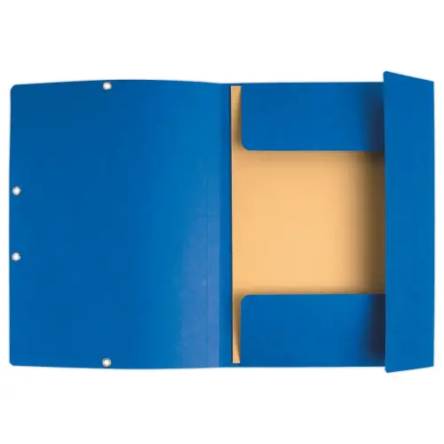10 Chemises 3 rabats à élastiques - Dos 1,5 cm - Bleu - Exacompta photo du produit