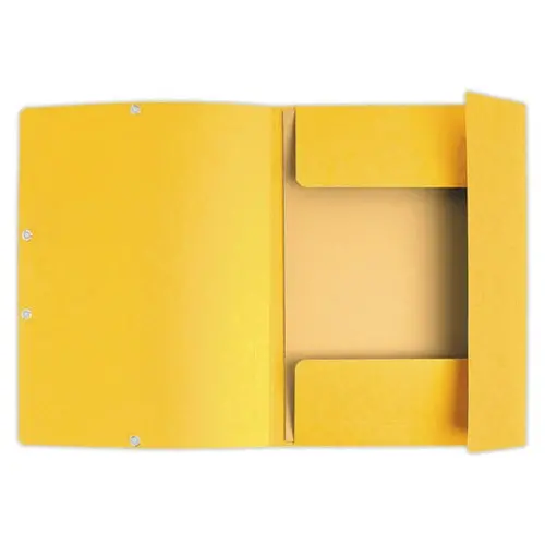 10 Chemises 3 rabats à élastiques - Dos 1,5 cm - Jaune - Exacompta photo du produit