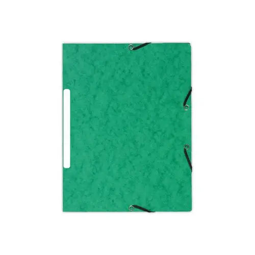 10 Chemises 3 rabats &agrave; &eacute;lastiques - Dos 1,5 cm - Vert - Exacompta photo du produit