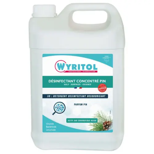 Détergent désinfectant Wyritol 3D pin multi-usages 5L Bactéricide photo du produit