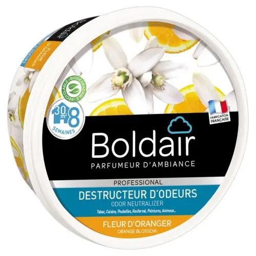 Pot de gel solide destructeur d'odeurs - Fleur d'oranger - Boldair photo du produit