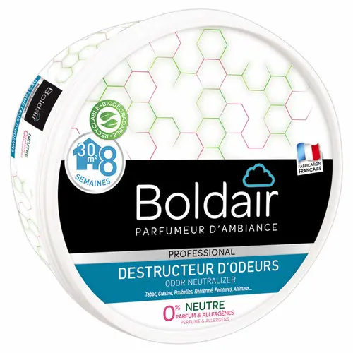 Gel solide destructeur d'odeurs - 300 g - Parfum neutre - BOLDAIR photo du produit