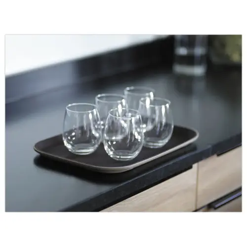 Plateau de service rectangulaire - 35 x 25 cm - Marron photo du produit