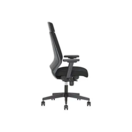 Fauteuil de bureau tapissé Kenari avec accotoirs 2D - Monté photo du produit