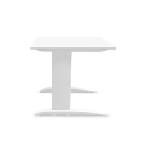 Table 80 x 80 blanc - pieds blanc photo du produit