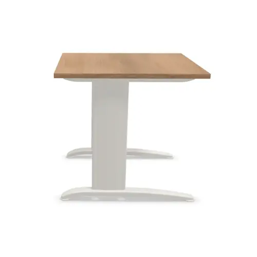 Table 80 x 80 noyer - pieds aluminium photo du produit