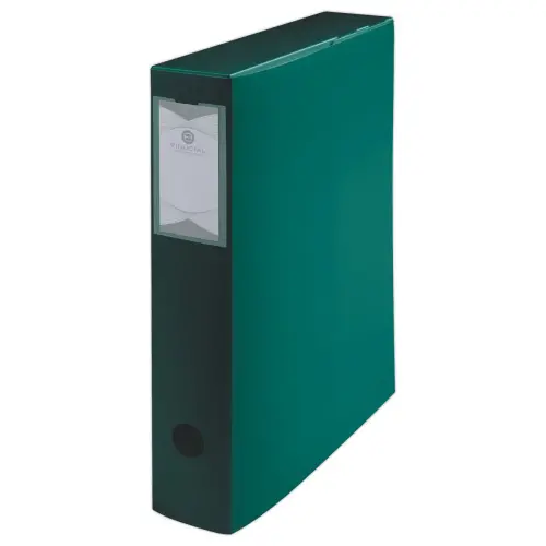 Bo&icirc;te de classement  en polypropyl&egrave;ne opaque - Dos 6 cm - vert - Fiducial photo du produit
