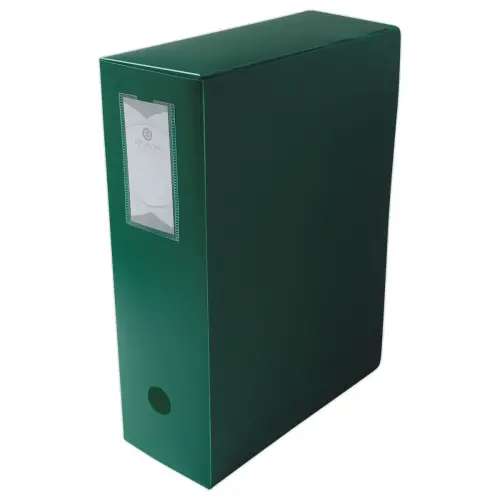 Boîte de classement en polypropylène opaque- Dos 10 cm - vert - Fiducial photo du produit