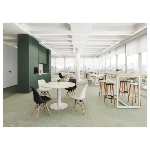 2 Chaises DOGEWOOD pied h&ecirc;tre assise noire mont&eacute;es photo du produit