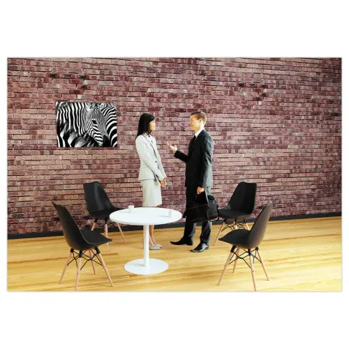 2 Chaises DOGEWOOD pied h&ecirc;tre assise noire mont&eacute;es photo du produit