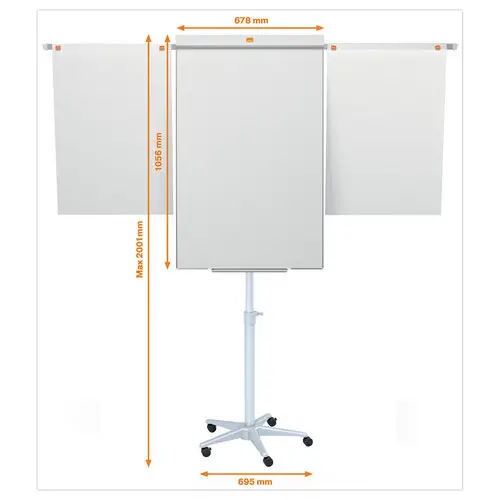 Chevalet mobile magn&eacute;tique et extensible - 70 x 190 cm - NOBO photo du produit