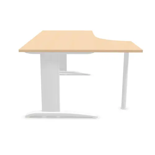 Bureau BUENOS AIRES compact retour à gauche hêtre/blanc, L180 photo du produit