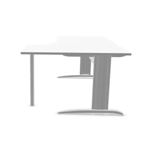 Bureau BUENOS AIRES compact retour à droite blanc/blanc, L180 photo du produit