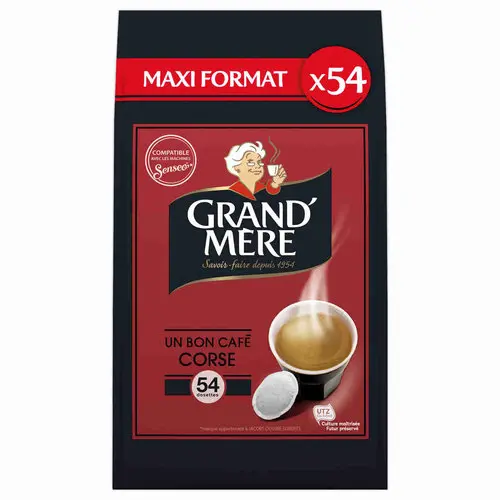 54 Dosettes de café pour machine Senseo - Corsé - GRAND'MERE photo du produit