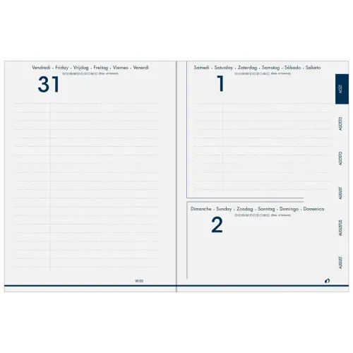 Agenda journalier Quo Vadis Eunoia gris photo du produit